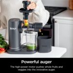 آبمیوه گیر و عصاره گیر حرفه‌ای نینجا مدل - Ninja NeverClog Cold Press Juicer JC151 - تصویر 4