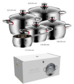 سرویس قابلمه استیل 5 پارچه دبلیو ام اف مدل - WMF Quality One Cookware 5-Piece Value Set - تصویر 2
